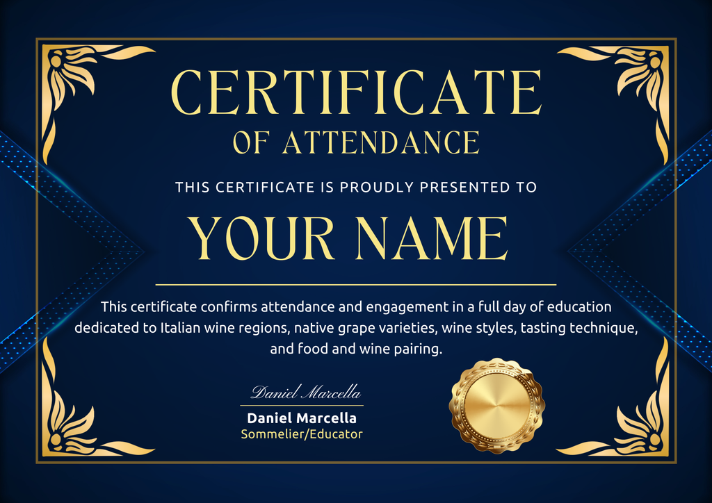 Italian Wine 101 -> 2026 Edition DAY COURSE